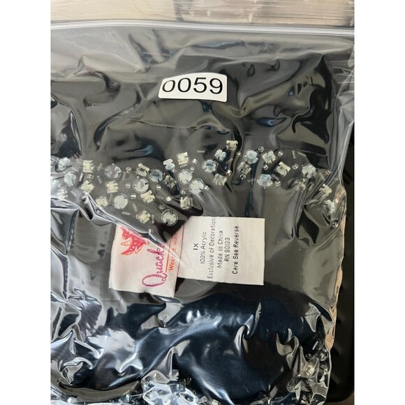 Quacker Factory Women XL Black Rhinestone Long Sleeve Special Occasion Sweater - Picture 11 of 12